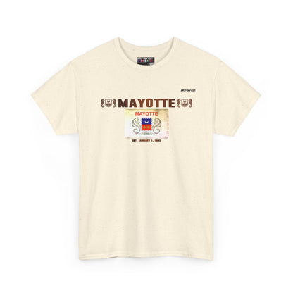 Mayotte flag t-shirt in Natural — premium cotton, Nordenatt