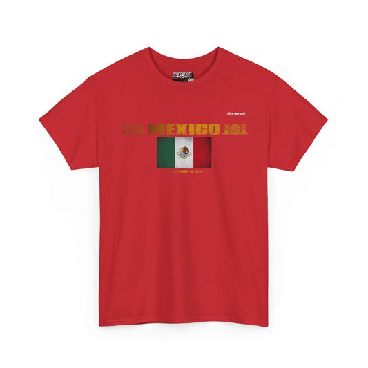 Mexico flag t-shirt in Red — premium cotton, Nordenatt