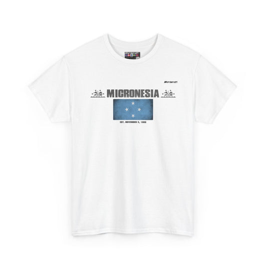 Micronesia flag t-shirt in White — premium cotton, Nordenatt