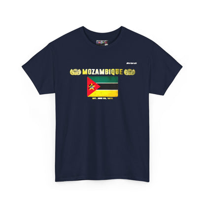 Mozambique flag t-shirt in Navy — premium cotton, Nordenatt