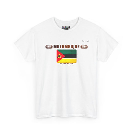 Mozambique flag t-shirt in White — premium cotton, Nordenatt