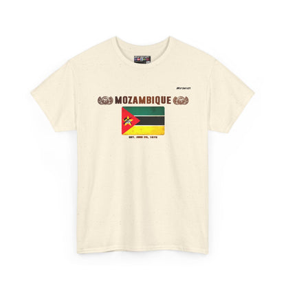 Mozambique flag t-shirt in Natural — premium cotton, Nordenatt