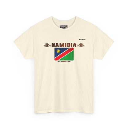 Namibia flag t-shirt in Natural — premium cotton, Nordenatt