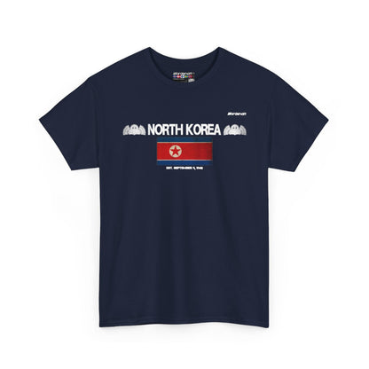 North Korea flag t-shirt in Navy — premium cotton, Nordenatt