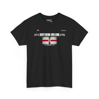 Northern Ireland flag t-shirt in Black — premium cotton, Nordenatt