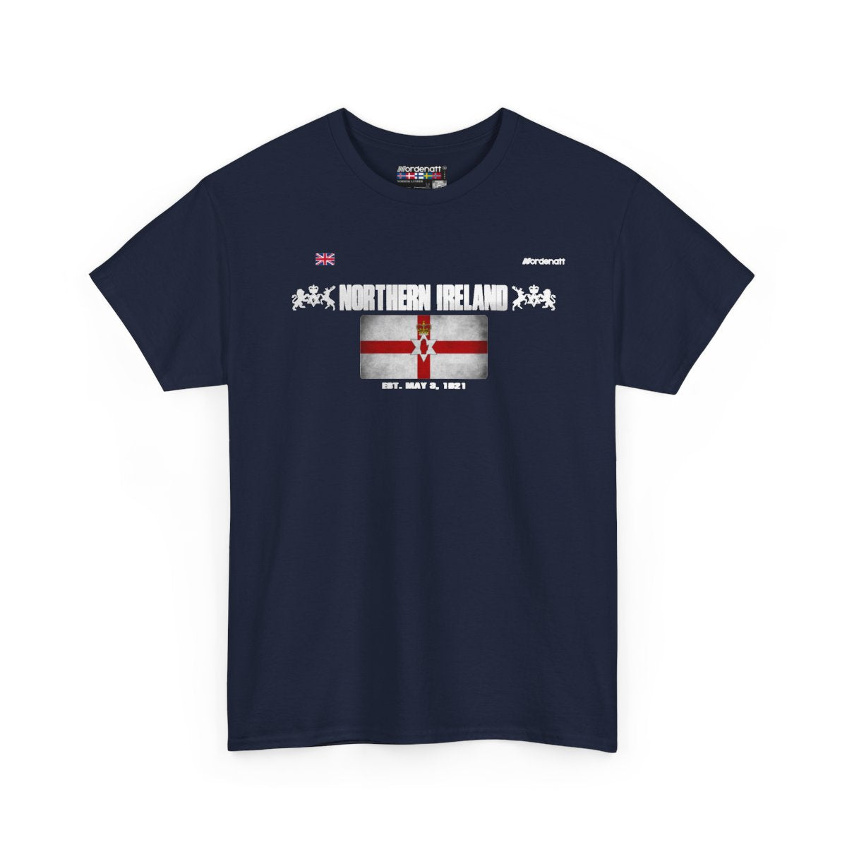 Northern Ireland flag t-shirt in Navy — premium cotton, Nordenatt