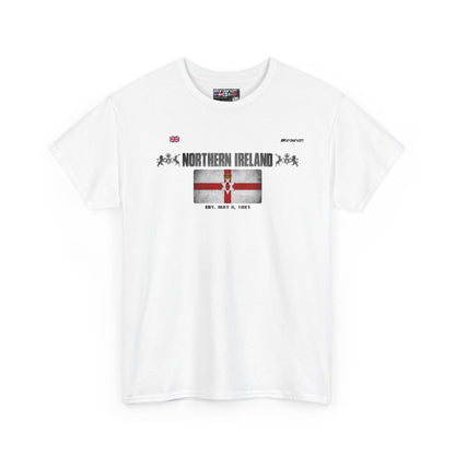 Northern Ireland flag t-shirt in White — premium cotton, Nordenatt