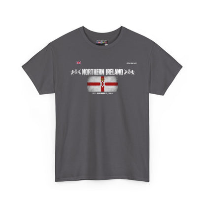 Northern Ireland flag t-shirt in Charcoal — premium cotton, Nordenatt