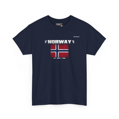 Norway flag t-shirt in Navy — premium cotton, Nordenatt