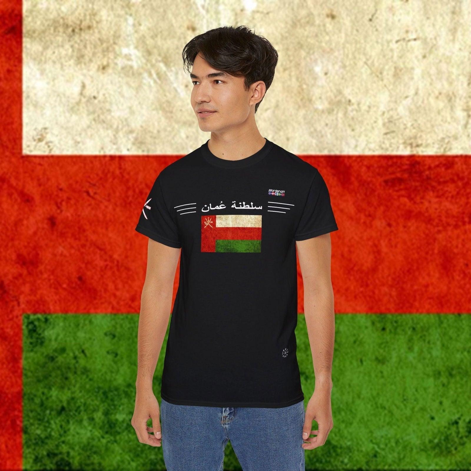 Oman Flag Premium Cotton T-Shirt - Nordenatt TM