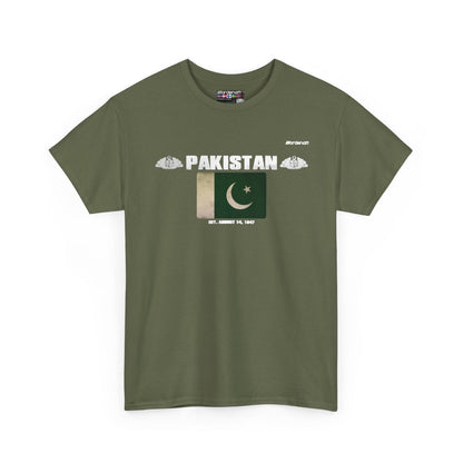 Pakistan flag t-shirt in Military Green — premium cotton, Nordenatt