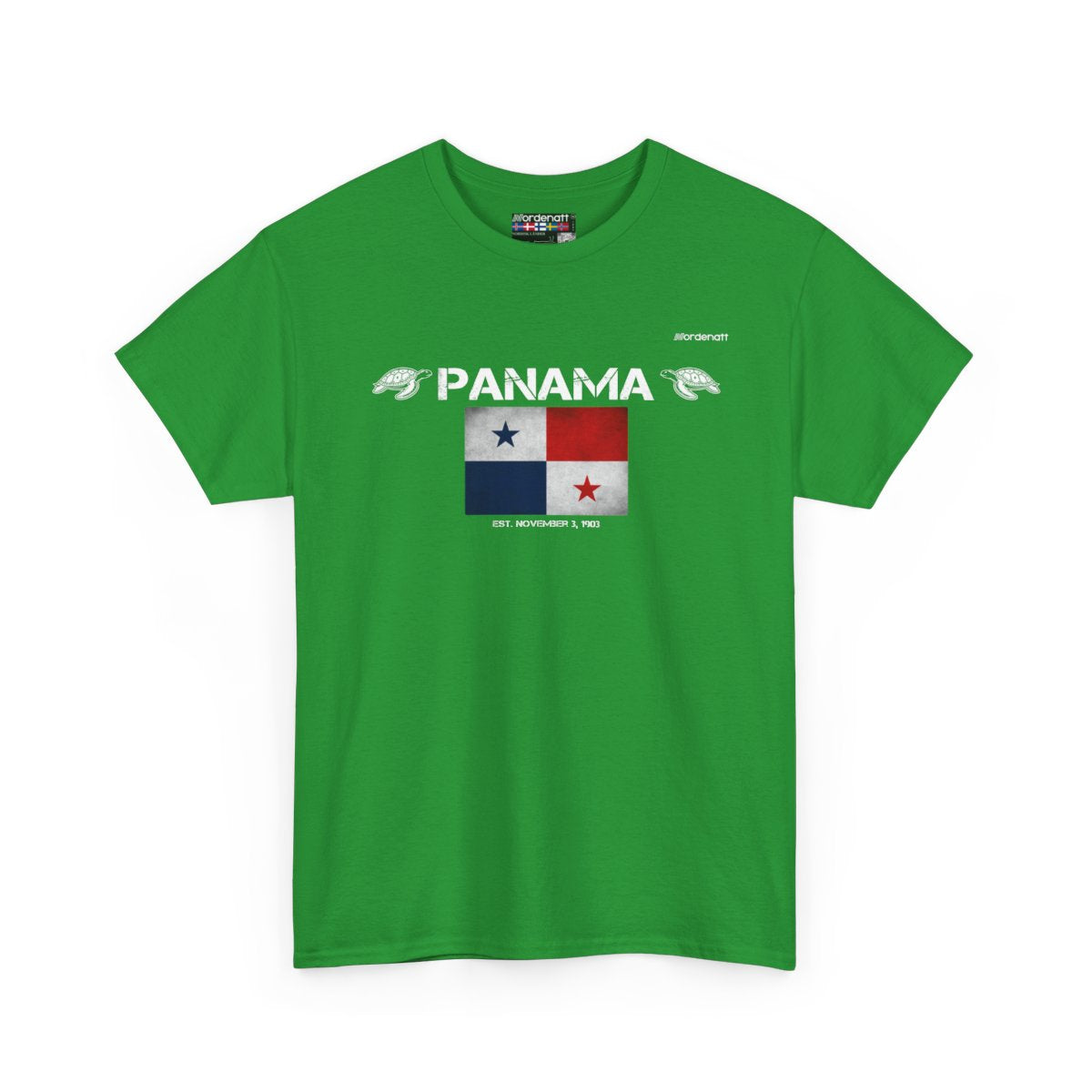 Panama flag t-shirt in Irish Green — premium cotton, Nordenatt