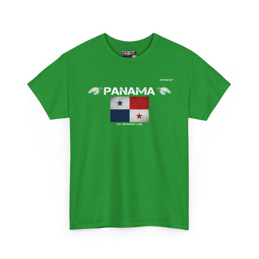 Panama flag t-shirt in Irish Green — premium cotton, Nordenatt