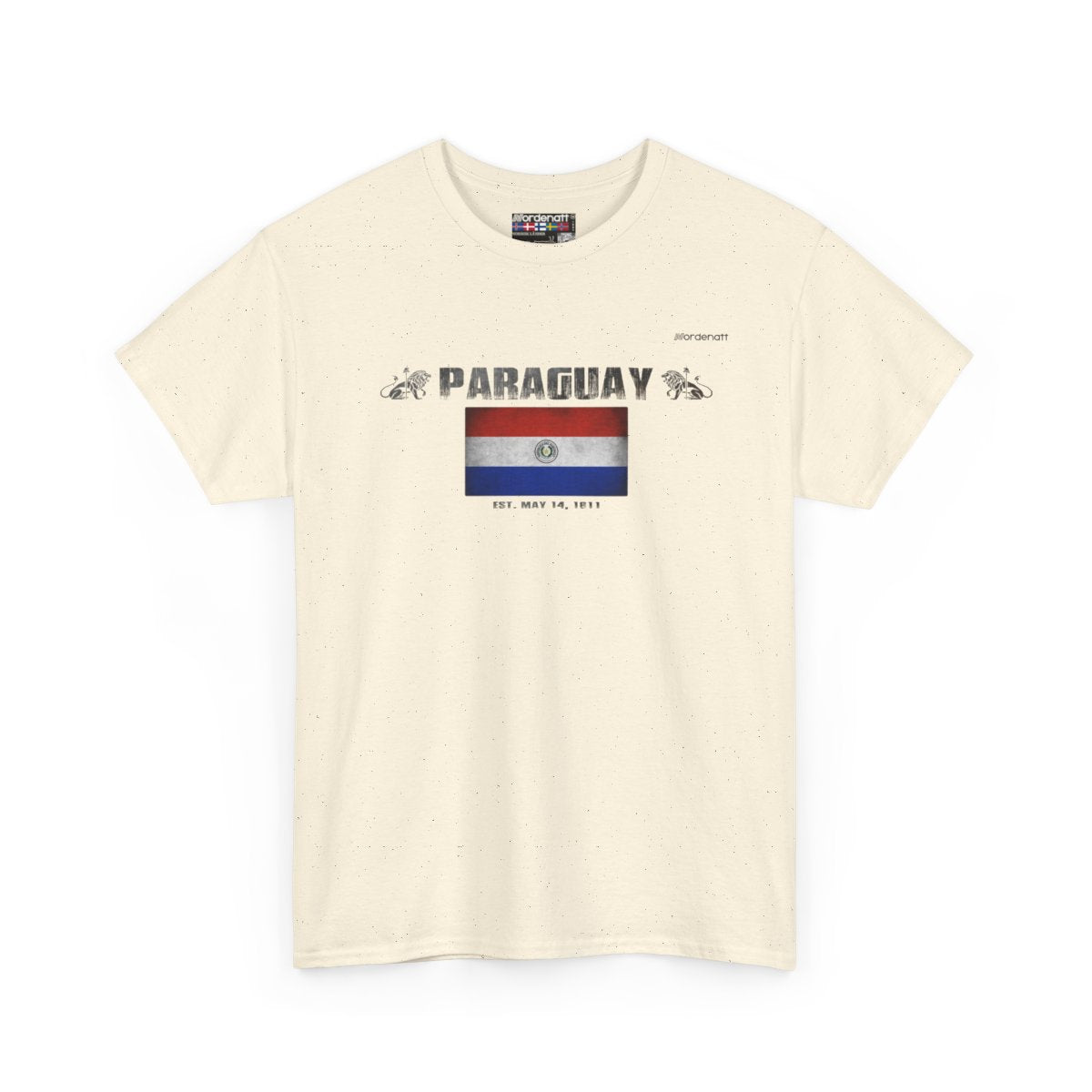 Paraguay flag t-shirt in Natural — premium cotton, Nordenatt