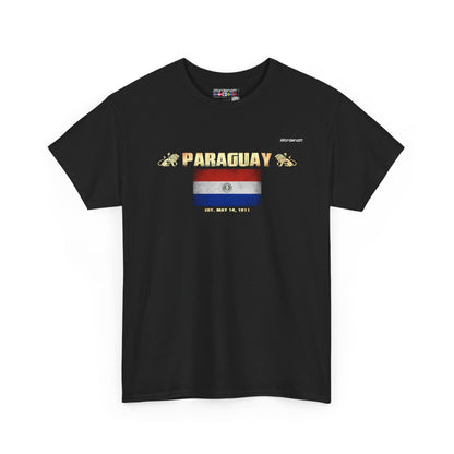 Paraguay flag t-shirt in Black — premium cotton, Nordenatt
