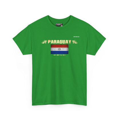 Paraguay flag t-shirt in Irish Green — premium cotton, Nordenatt