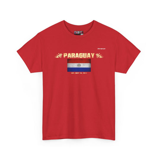 Paraguay flag t-shirt in Red — premium cotton, Nordenatt
