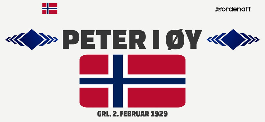 Peter I Island design preview: flag, date and emblem inspiration printed on light t-shirts (Nordenatt)