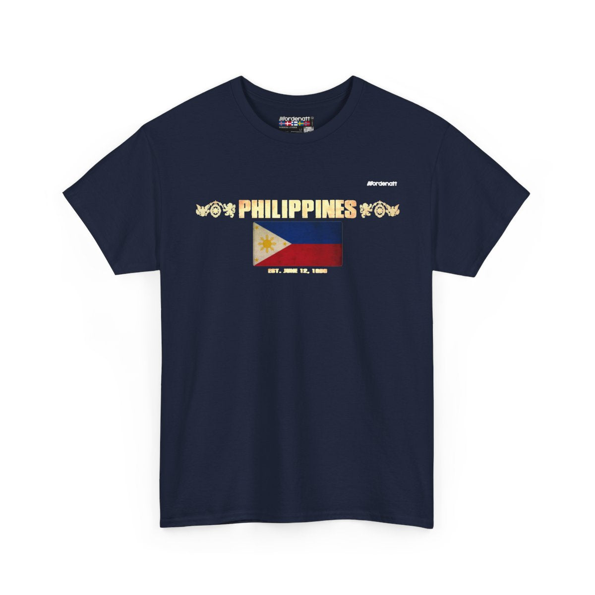 Philippines flag t-shirt in Navy — premium cotton, Nordenatt