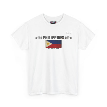 Philippines flag t-shirt in White — premium cotton, Nordenatt