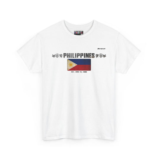 Philippines flag t-shirt in White — premium cotton, Nordenatt