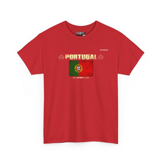 Portugal flag t-shirt in Red — premium cotton, Nordenatt