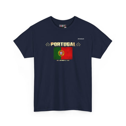 Portugal flag t-shirt in Navy — premium cotton, Nordenatt