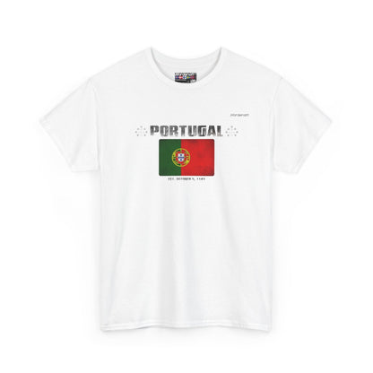 Portugal flag t-shirt in White — premium cotton, Nordenatt