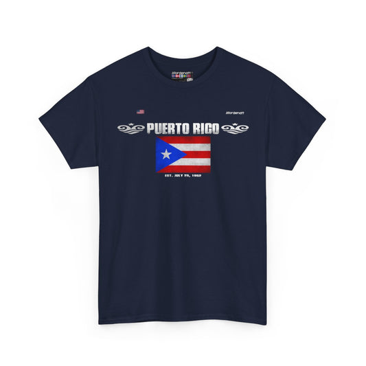 Puerto Rico flag t-shirt in Navy — premium cotton, Nordenatt