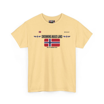 Queen Maud Land flag t-shirt in Yellow Haze — premium cotton, Nordenatt