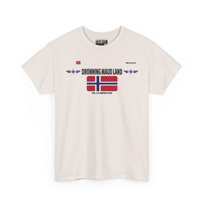 Queen Maud Land flag t-shirt in Ice Grey — premium cotton, Nordenatt