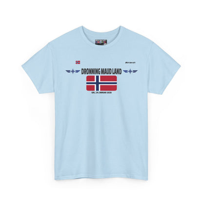 Queen Maud Land flag t-shirt in Light Blue — premium cotton, Nordenatt