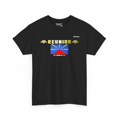 Reunion flag t-shirt in Black — premium cotton, Nordenatt