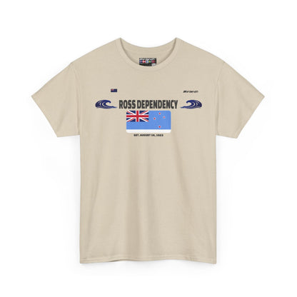 Ross Dependency flag t-shirt in Sand — premium cotton, Nordenatt