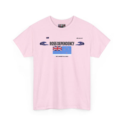 Ross Dependency flag t-shirt in Light Pink — premium cotton, Nordenatt