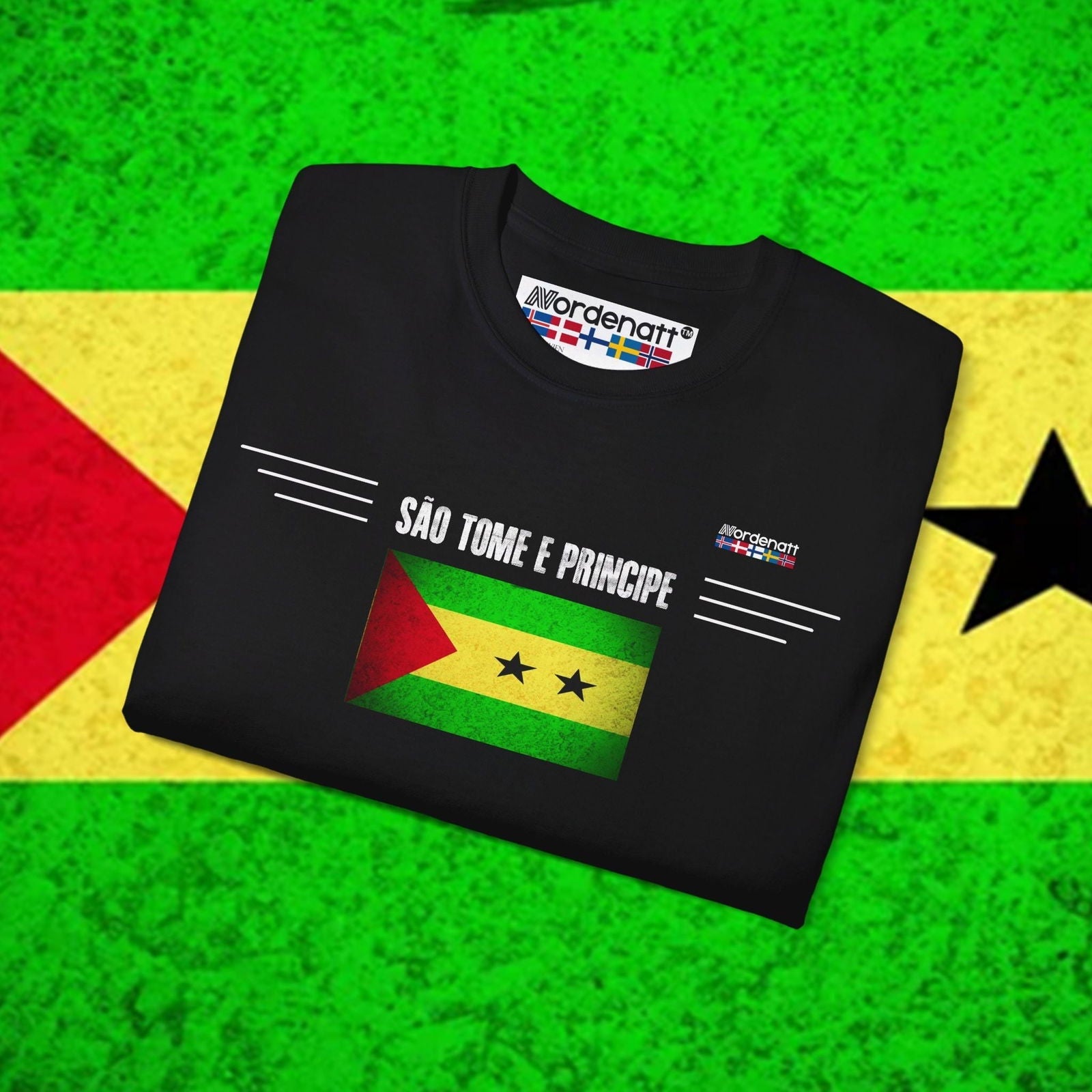 Sao Tome and Principe Flag Heritage Tee - Nordenatt TM