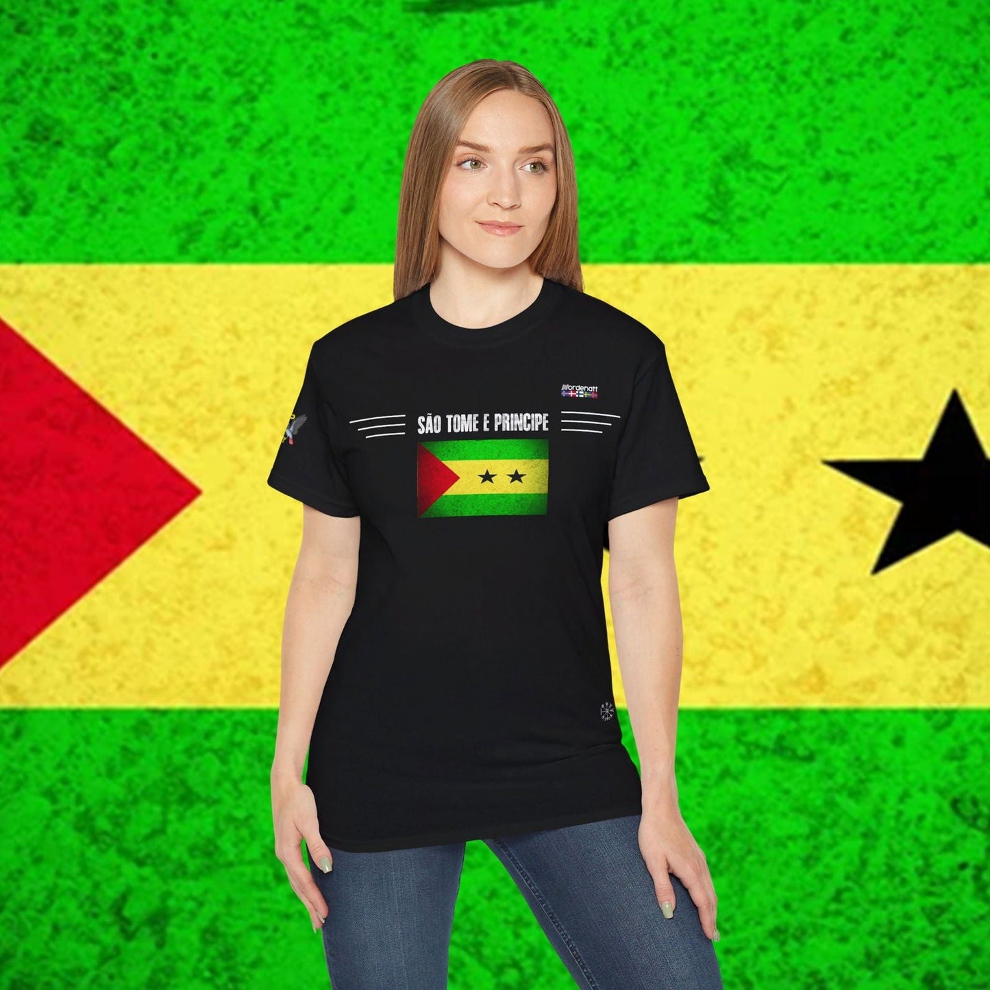 Sao Tome and Principe Flag Heritage Tee - Nordenatt TM