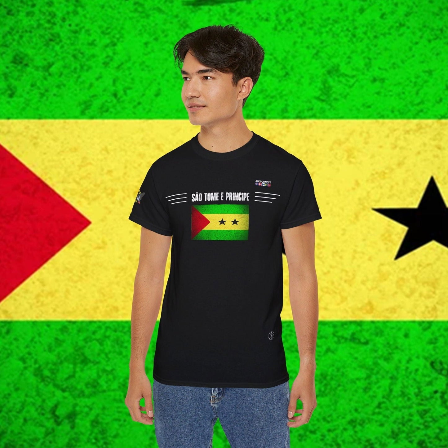 Sao Tome and Principe Flag Heritage Tee - Nordenatt TM
