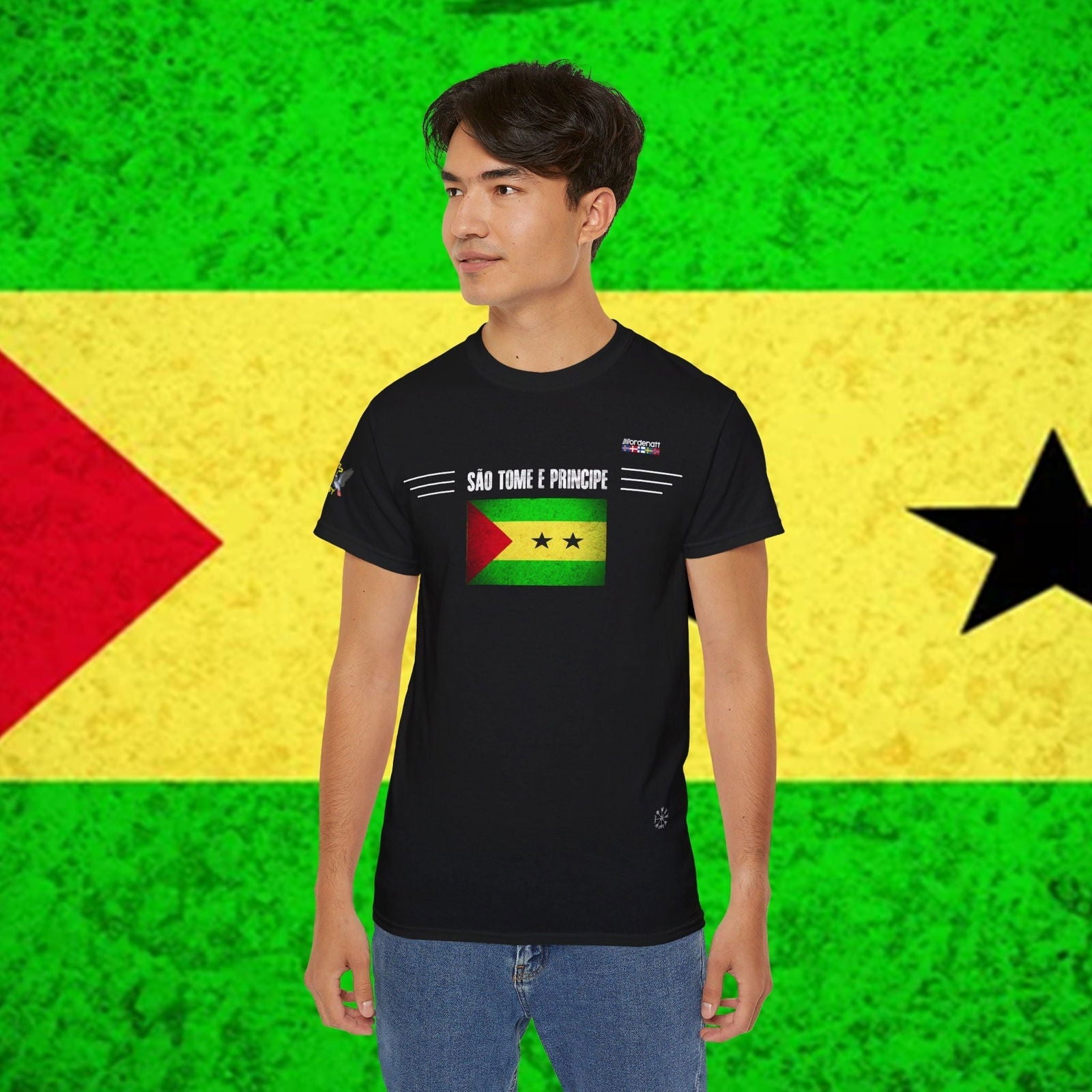 Sao Tome and Principe Flag Heritage Tee - Nordenatt TM