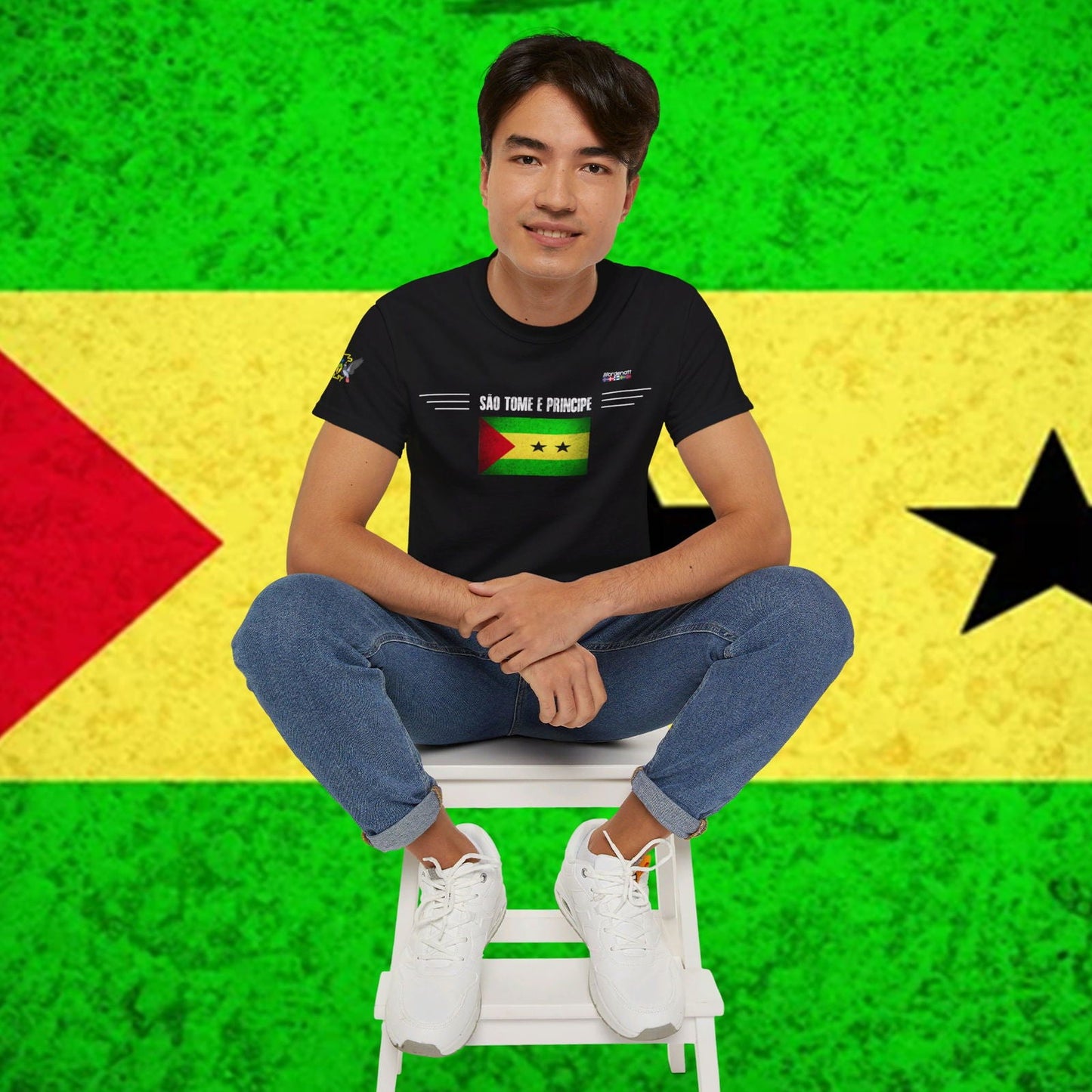 Sao Tome and Principe Flag Heritage Tee - Nordenatt TM