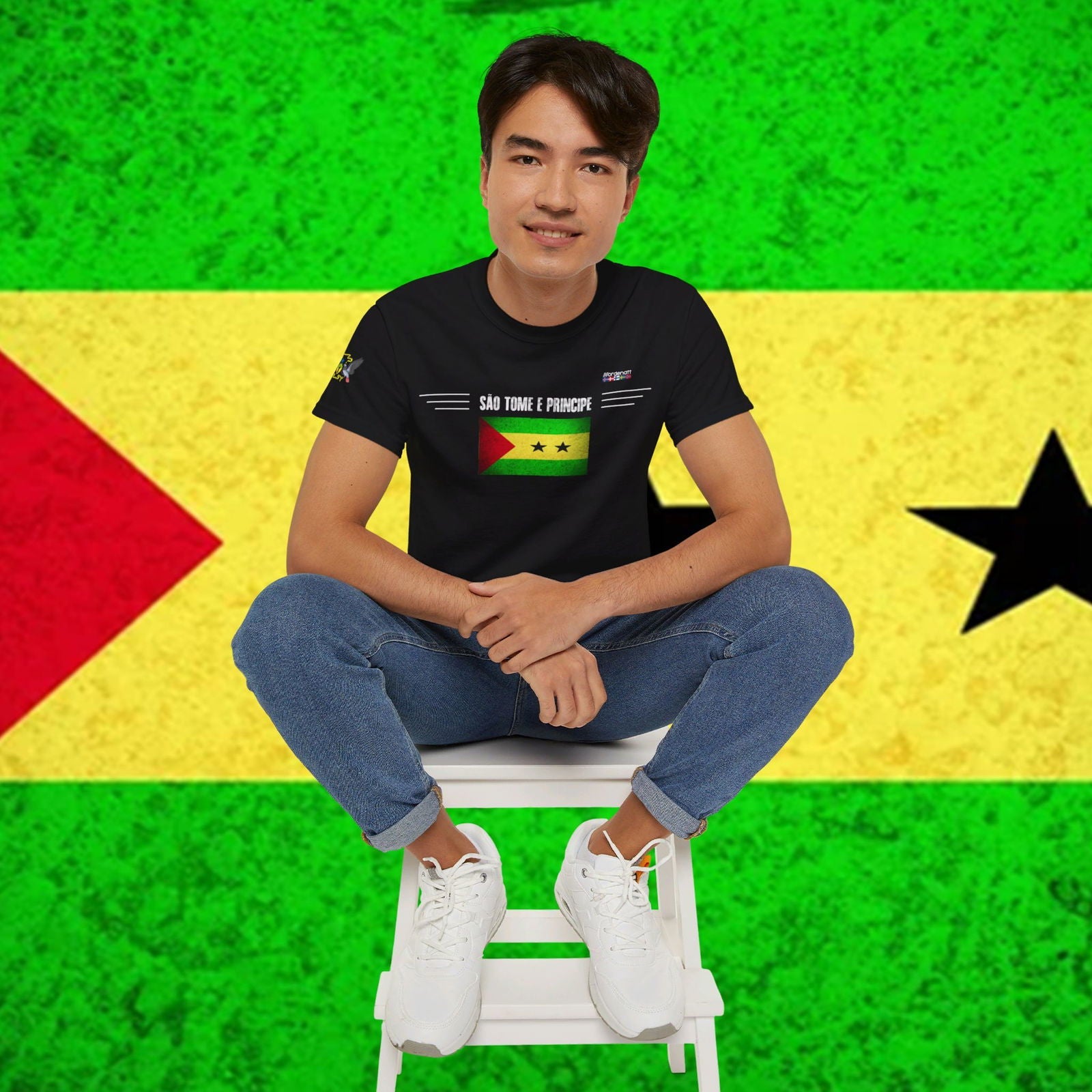 Sao Tome and Principe Flag Heritage Tee - Nordenatt TM