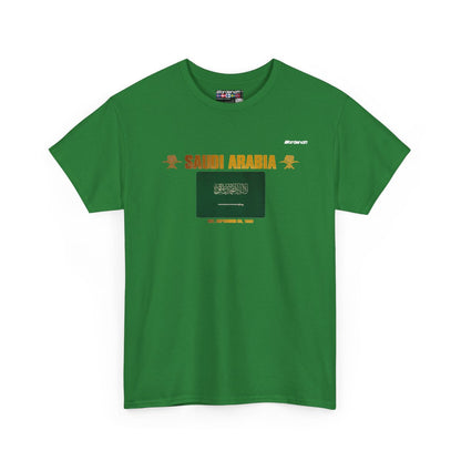 Saudi Arabia flag t-shirt in Turf Green — premium cotton, Nordenatt