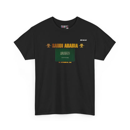 Saudi Arabia flag t-shirt in Black — premium cotton, Nordenatt