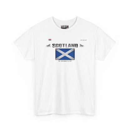 Scotland flag t-shirt in White — premium cotton, Nordenatt