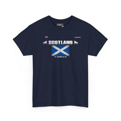 Scotland flag t-shirt in Navy — premium cotton, Nordenatt