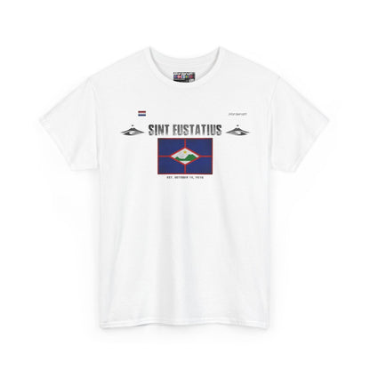 Sint Eustatius flag t-shirt in White — premium cotton, Nordenatt