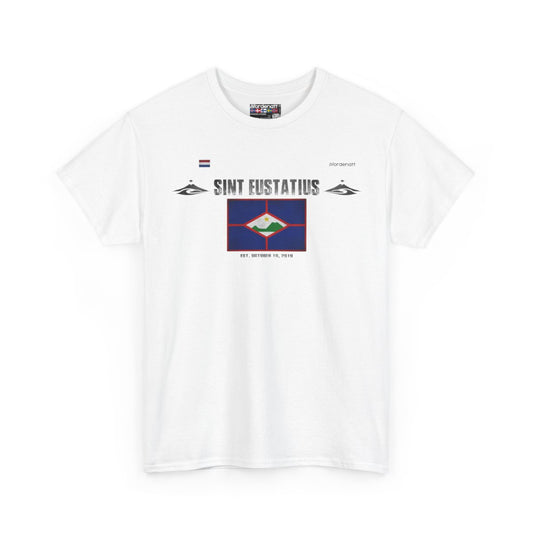Sint Eustatius flag t-shirt in White — premium cotton, Nordenatt