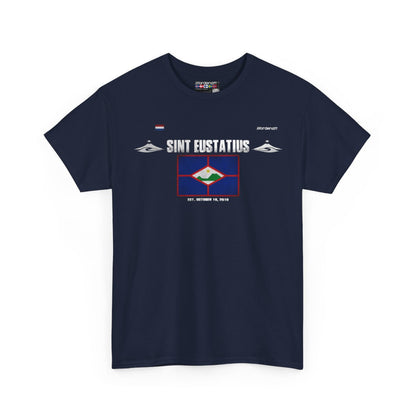 Sint Eustatius flag t-shirt in Navy — premium cotton, Nordenatt