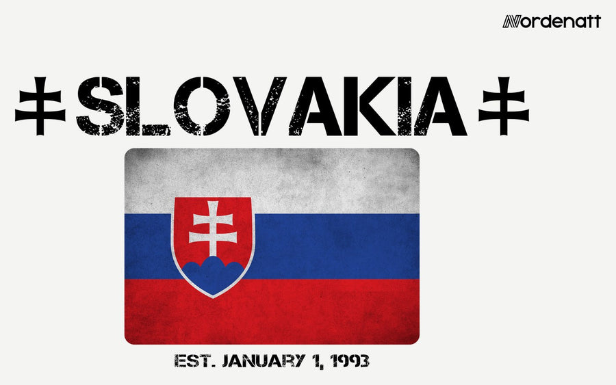 Slovakia design preview: flag, date and emblem inspiration printed on light t-shirts (Nordenatt)