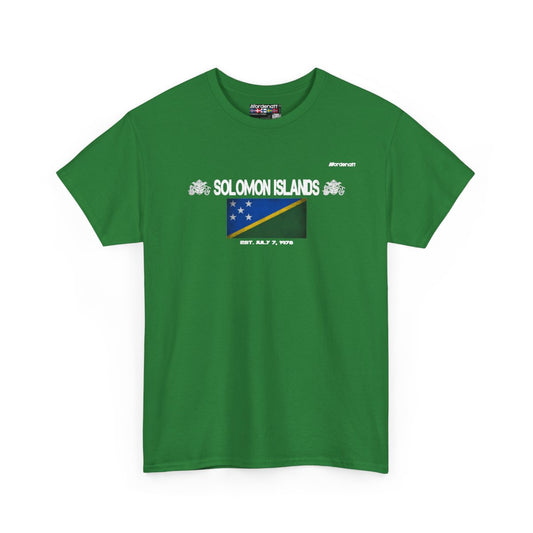 Solomon Islands flag t-shirt in Turf Green — premium cotton, Nordenatt
